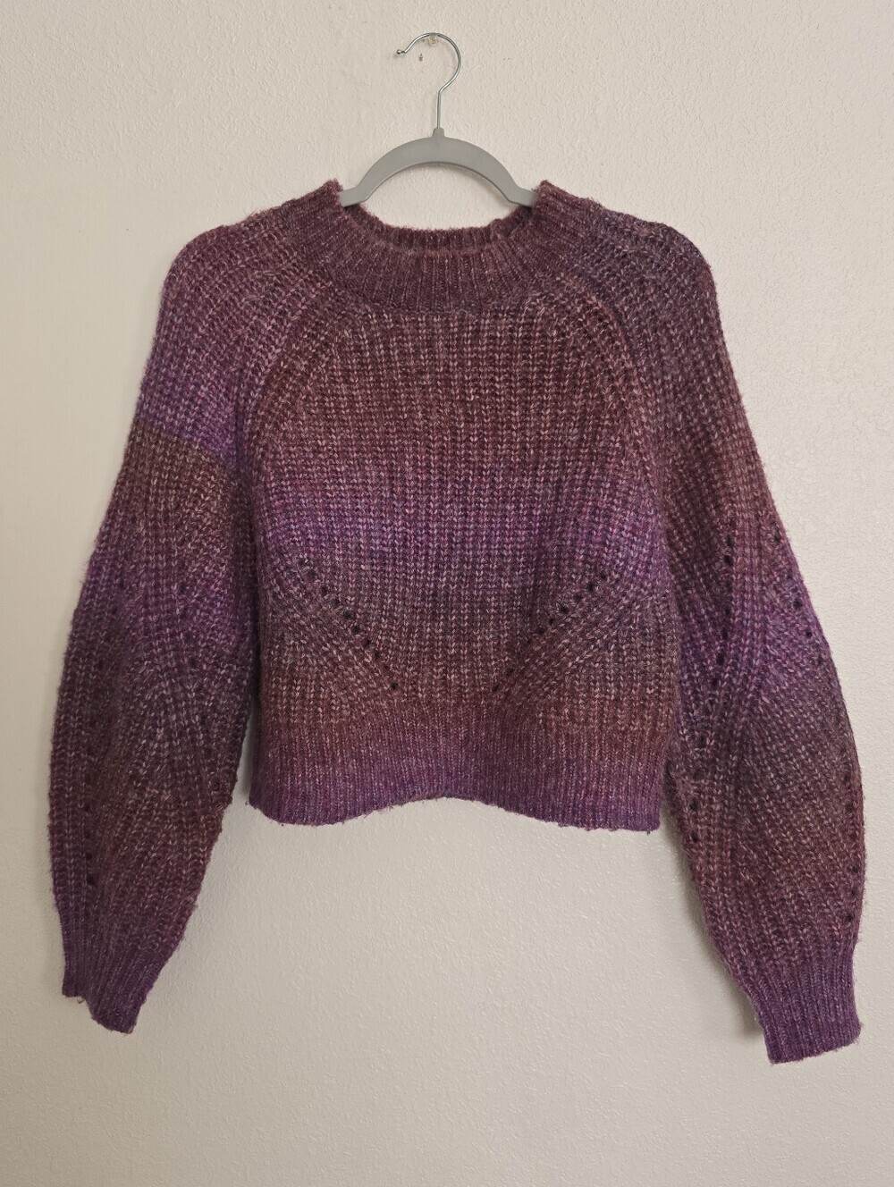 Lovers + Friends Knit Crew Neck Crop Jumper Sweater Size XS Multicolor